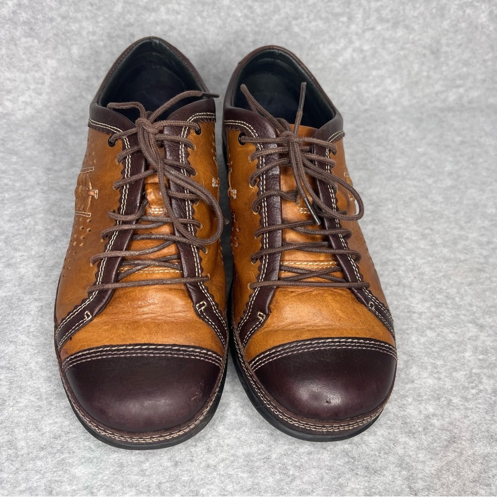 Aetrex Diana Womens Shoes Size 8.0 XW Brown Leather Perforated Cap Toe Comfort - Picture 3 of 12